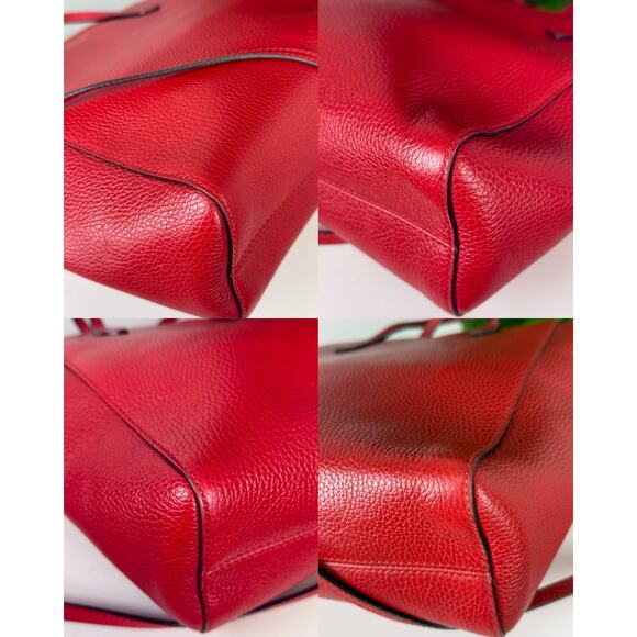 💎✨Authentic Gucci Leather Swing Tote Bag Red - Picture 5 of 7